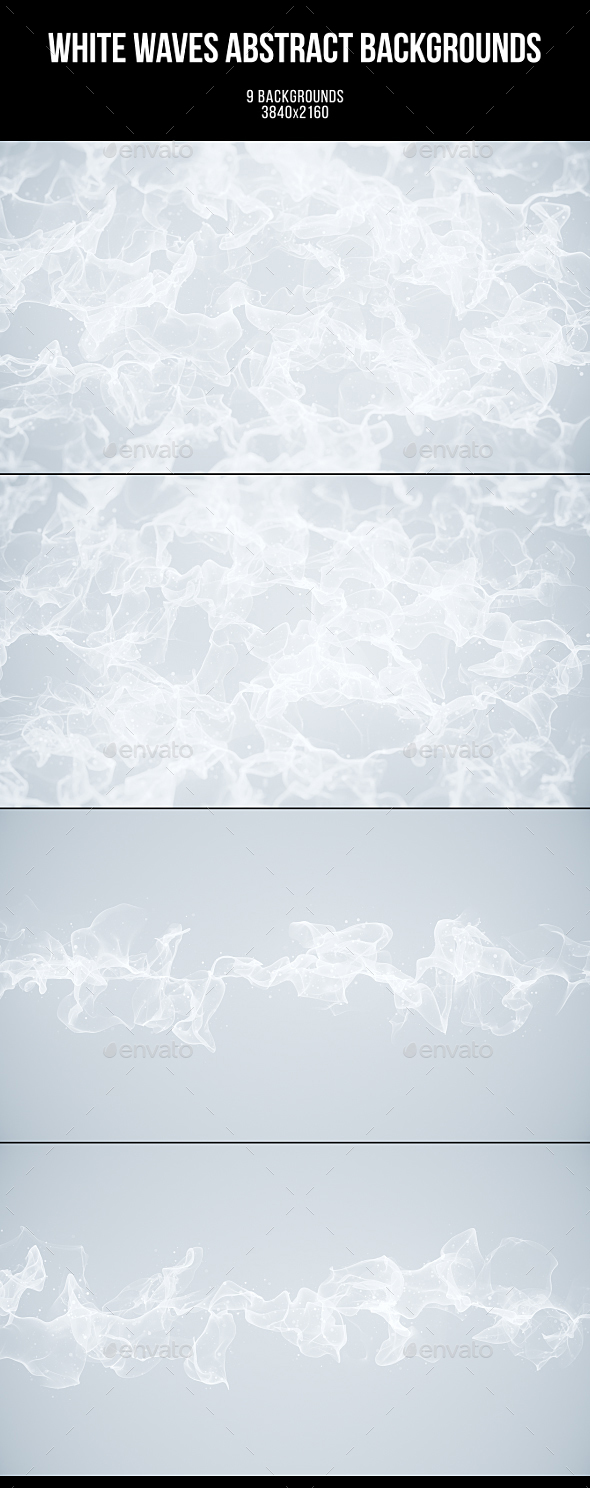 White Waves Abstract Backgrounds - Abstract Backgrounds