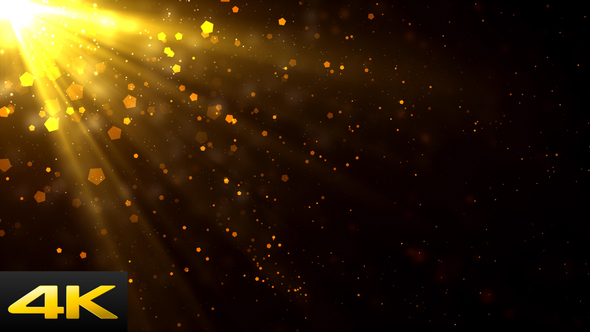Golden Light Rays Particles, Motion Graphics | VideoHive