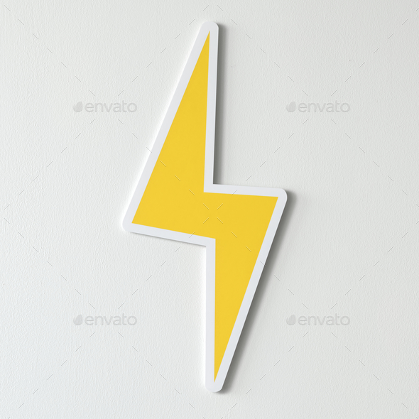 Yellow Electric Lightning Bolt Icon Stock Photo By Rawpixel Photodune Yellow Electric Lightning Bolt Icon Stock Photo Images