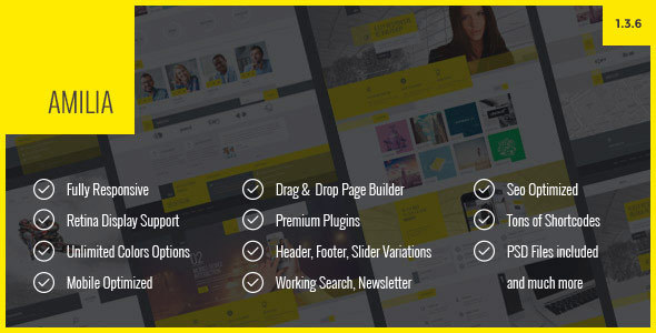 Amilia - Multipurpose One & Multi Page WP Theme - Business Corporate