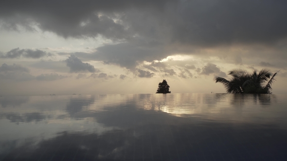 Pool Asia Sunset Water, Travel, Summer, Luxury, Hotel, Swimming, Outdoor, Sky, Tropical alt