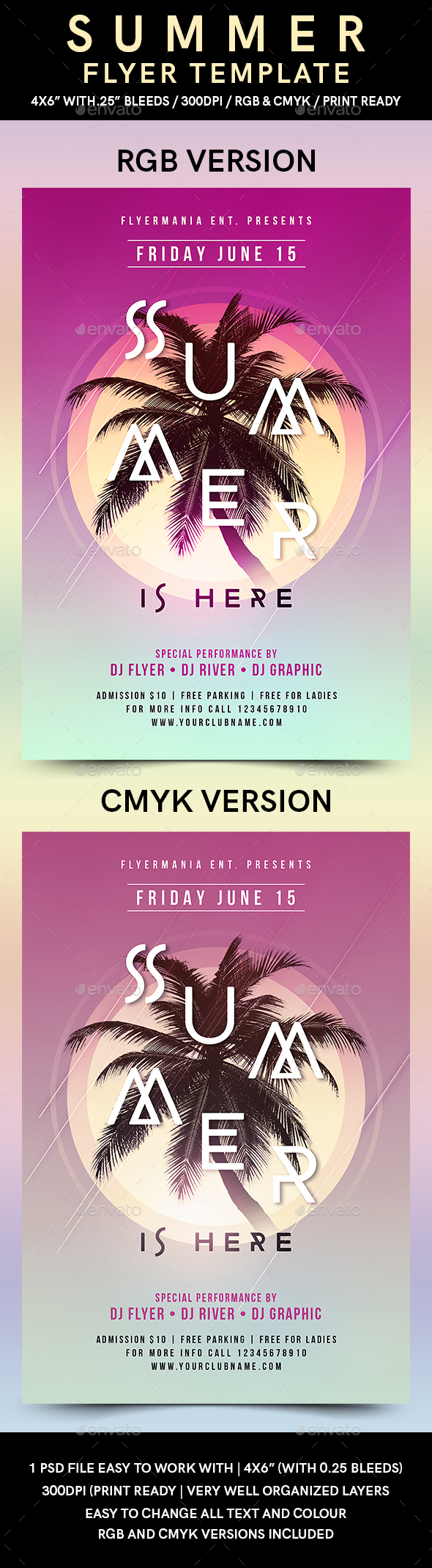 Summer Flyer Template - Flyers Print Templates