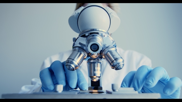 Microscope  Shot in the Laboratory alt