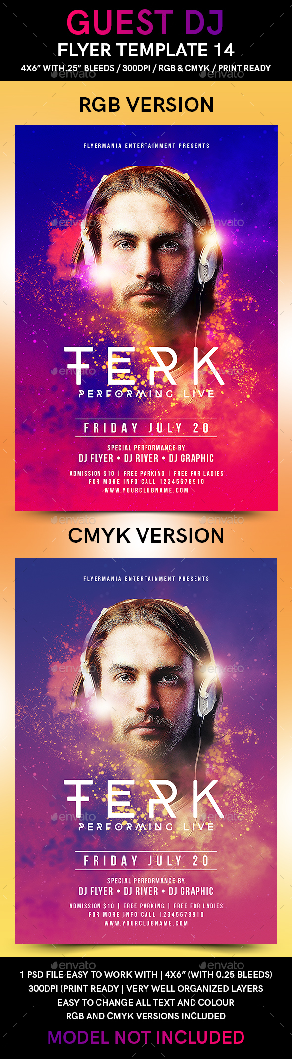 Guest DJ Flyer Template 14 - Flyers Print Templates