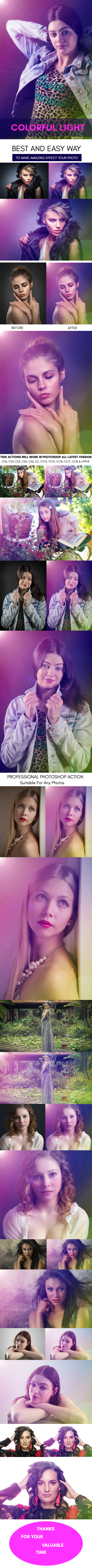 Colorful Light :: Photoshop Action - Photo Effects Actions