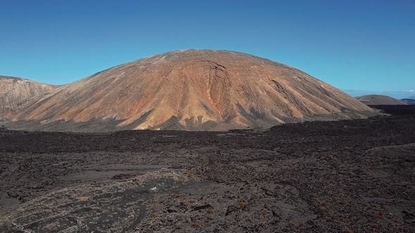 Aerial View of Montana Blanca, Lanzarote, Canary Islands, Stock Footage