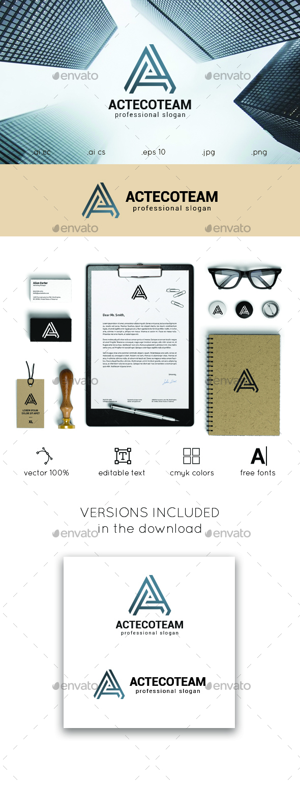 A Letter Logo Template - Letters Logo Templates