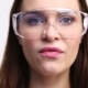 Face of a Sexy Woman in Construction Glasses . the Girl Says the Words To the Camera. - VideoHive Item for Sale