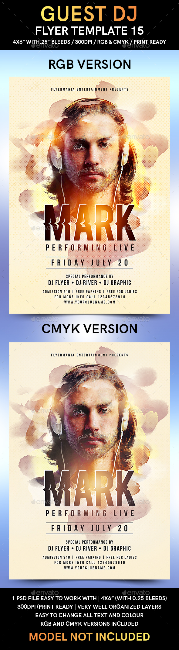 Guest DJ Flyer Template 15 - Flyers Print Templates