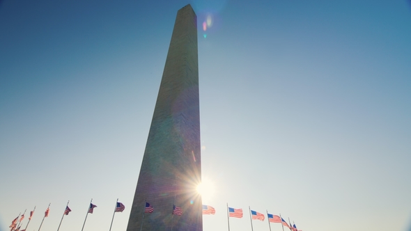 Sunlight Shines Because of the Washington Monument, DC. alt