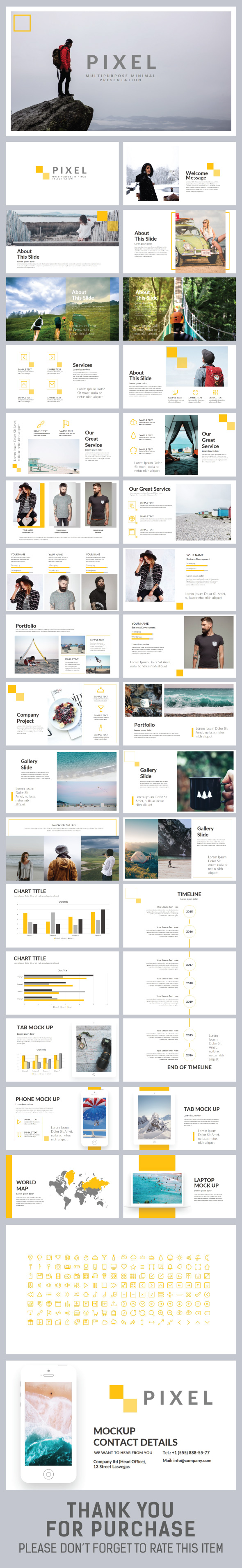 Pixel Keynote Template - Creative Keynote Templates