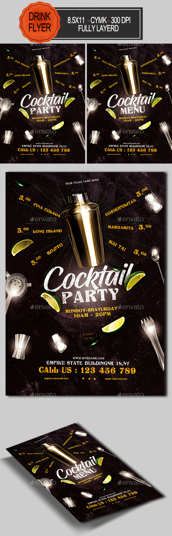 Cocktail Party Flyer - Restaurant Flyers