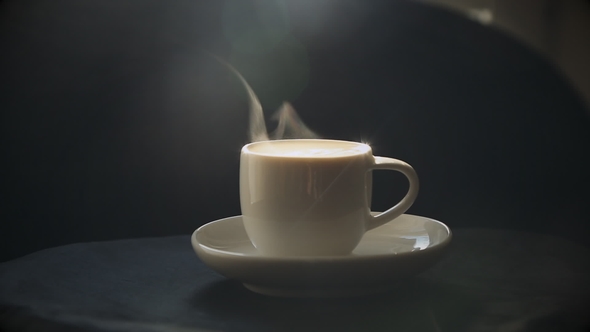 Steam From a Mug with a Hot Drink