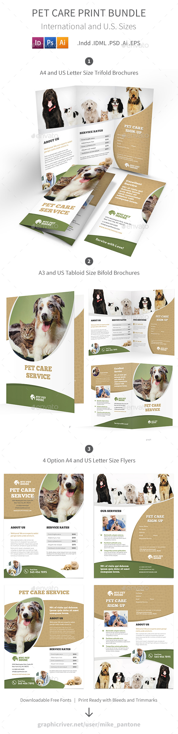 Pet Care Print Bundle - Informational Brochures