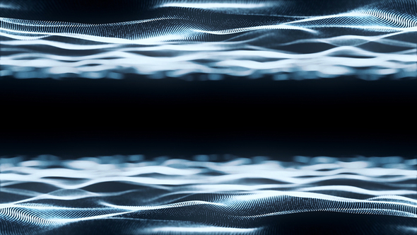 Digital Particles Waves Background Loop