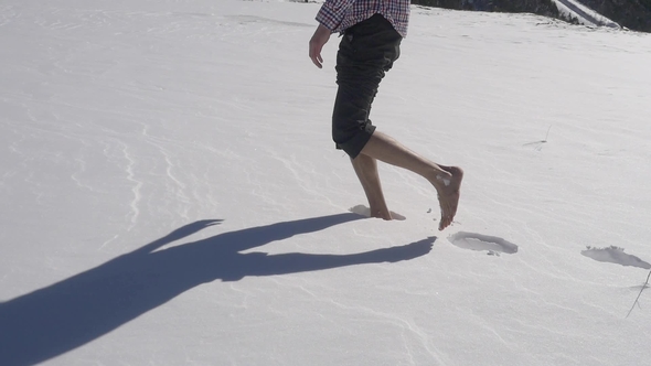 Barefoot on Fresh Snow