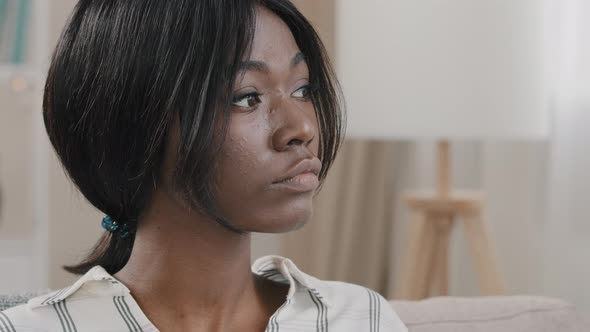 Closeup Young Pensive Worried Woman with Sad Expression Looking Away Thinking About Problem alt