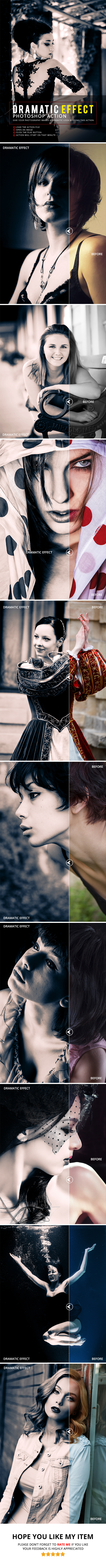 Dramatic Effect Photoshop Action - Photoshop Add-ons