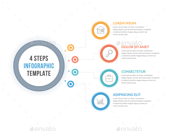4 Steps Infographics in Infographic Templates