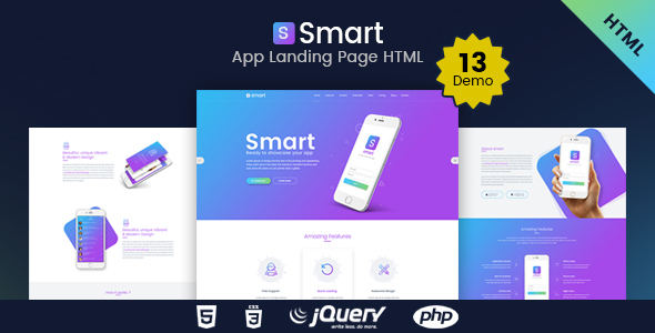 Extraordinary SMART - App Landing Page HTML Template
