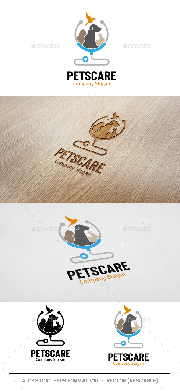 Pets Care Logo - Animals Logo Templates