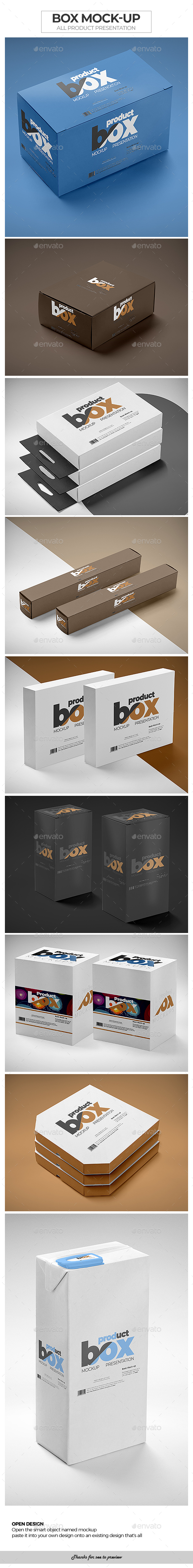 Box Mock-Up / All Product Presentation - Packaging Product Mock-Ups