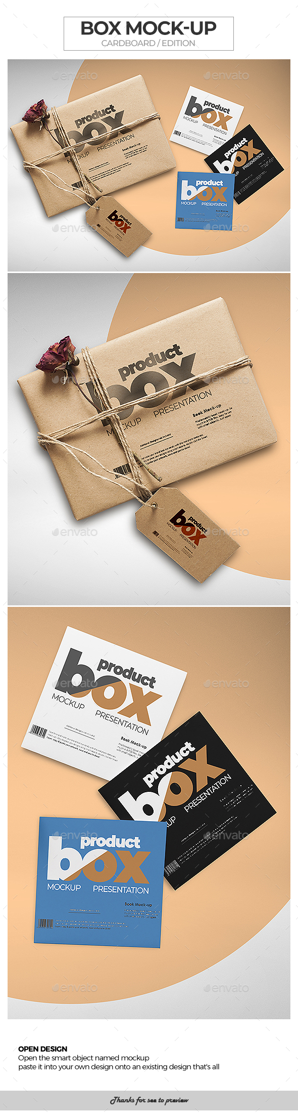 Box Mock-Up / Cardboard Edition - Packaging Product Mock-Ups