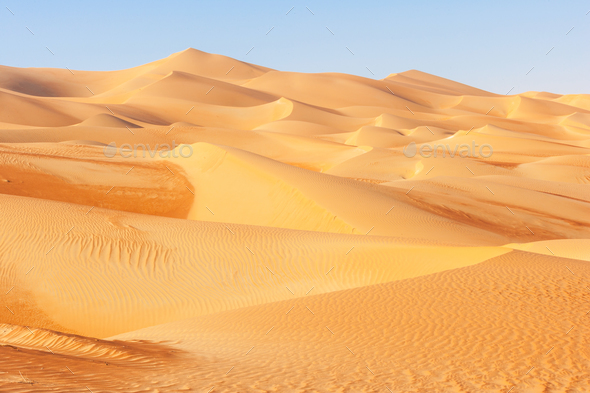 Dune Landscape in the Empty Quarter - Stock Photo - Images