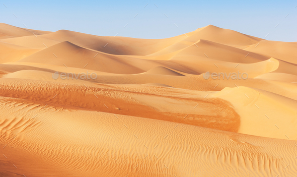 Dune Landscape in the Empty Quarter - Stock Photo - Images