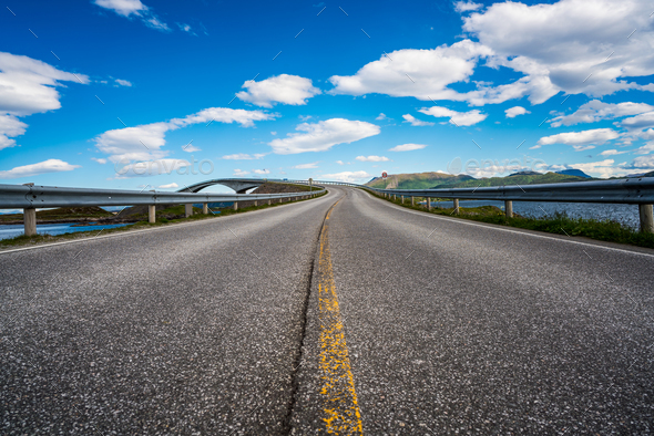 Atlantic Ocean Road Norway - Stock Photo - Images