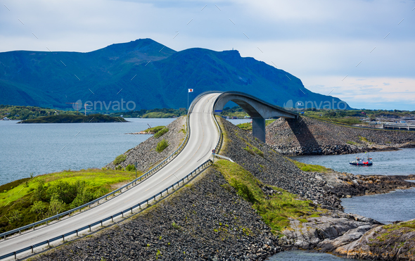 Atlantic Ocean Road Norway - Stock Photo - Images
