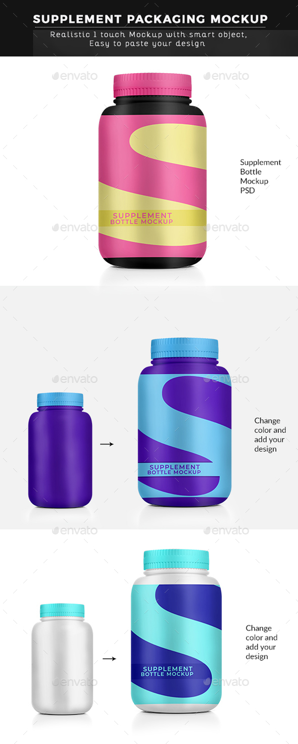 Download Supplement Bottle Mockup By Mockupcrew Graphicriver