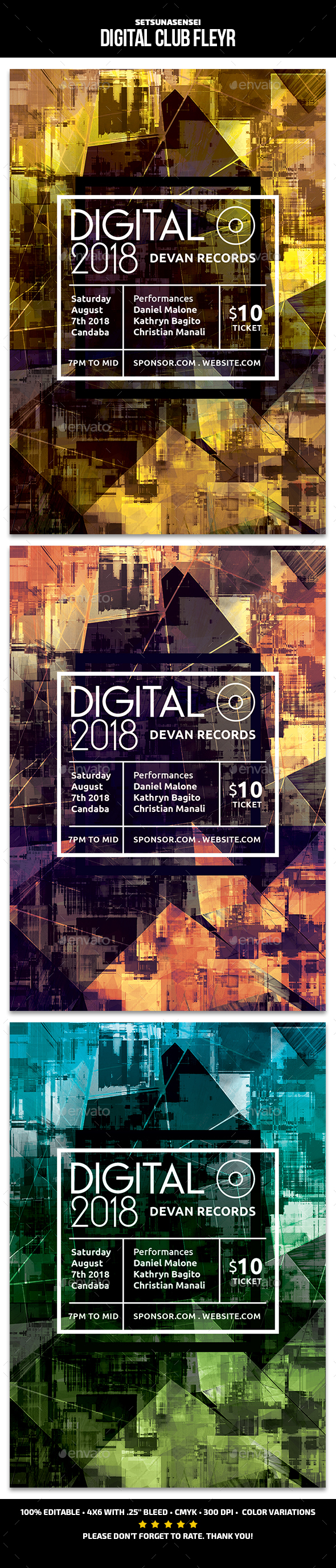 Digital Club Flyer - Events Flyers
