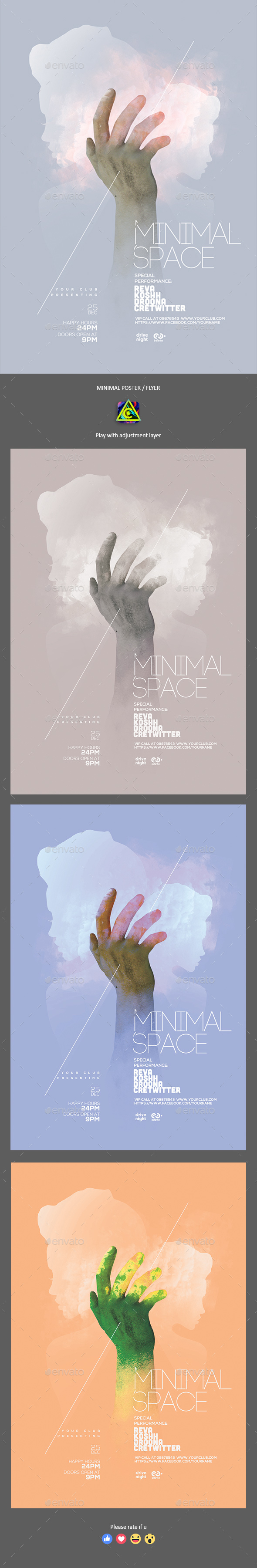 Minimal Club Poster / Flyer - Clubs & Parties Events