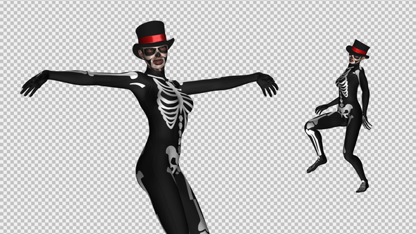 Skeleton Dance - Creepy Solo - 4K