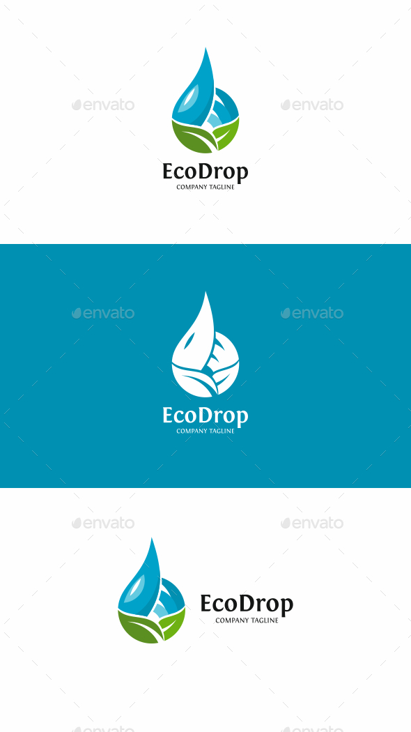 Eco Drop Logo - Nature Logo Templates