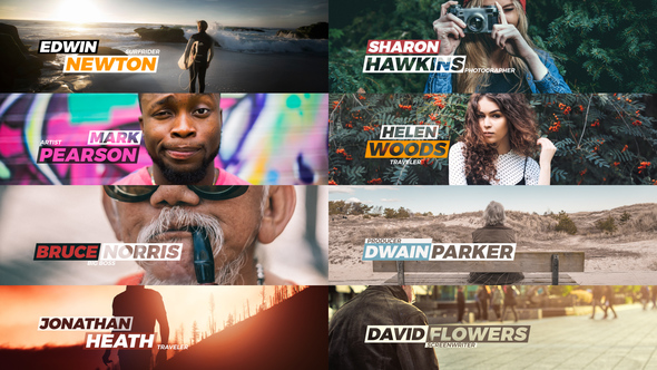 Modern Lower Thirds Video Displays template preview