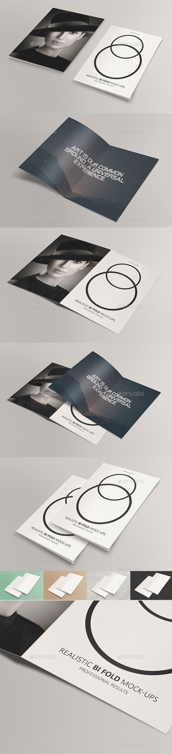 Realistic Bifold Mock-Ups