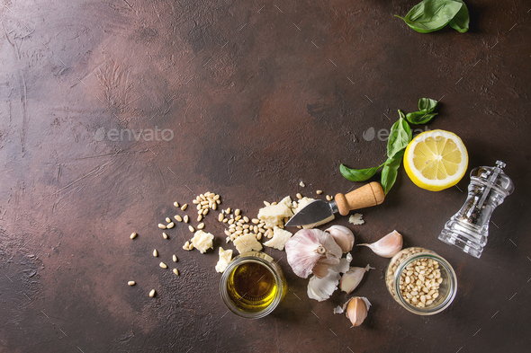 Basil pesto sauce - Stock Photo - Images