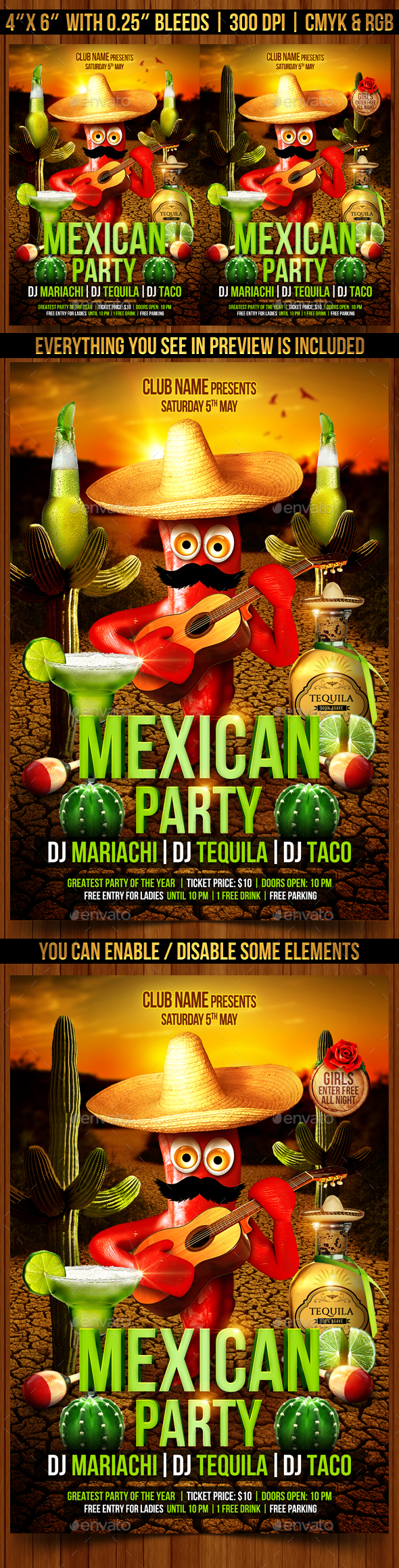 Mexican Party Flyer - Clubs & Parties Events
