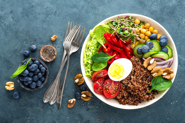 Buddha bowl dinner - Stock Photo - Images