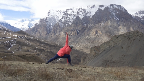 Yoga in the Dolomite Mountains
