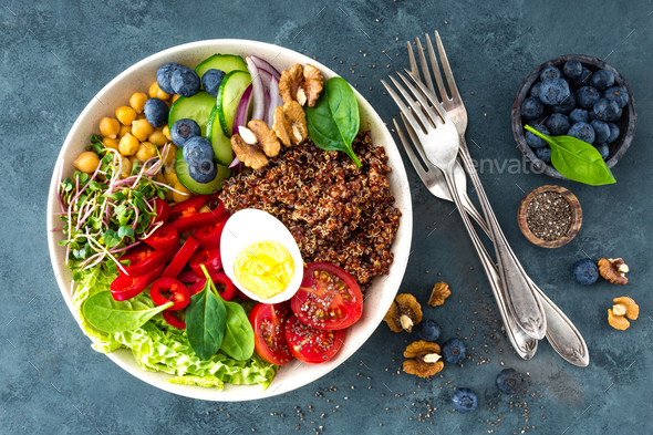 Buddha bowl dinner - Stock Photo - Images