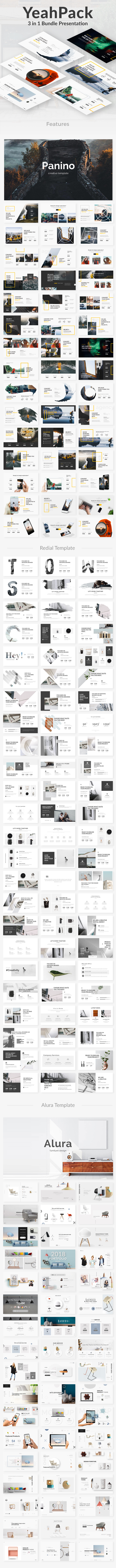 3 in 1 Yeahh Pack Google Slide Creative Bundle Template - Google Slides Presentation Templates