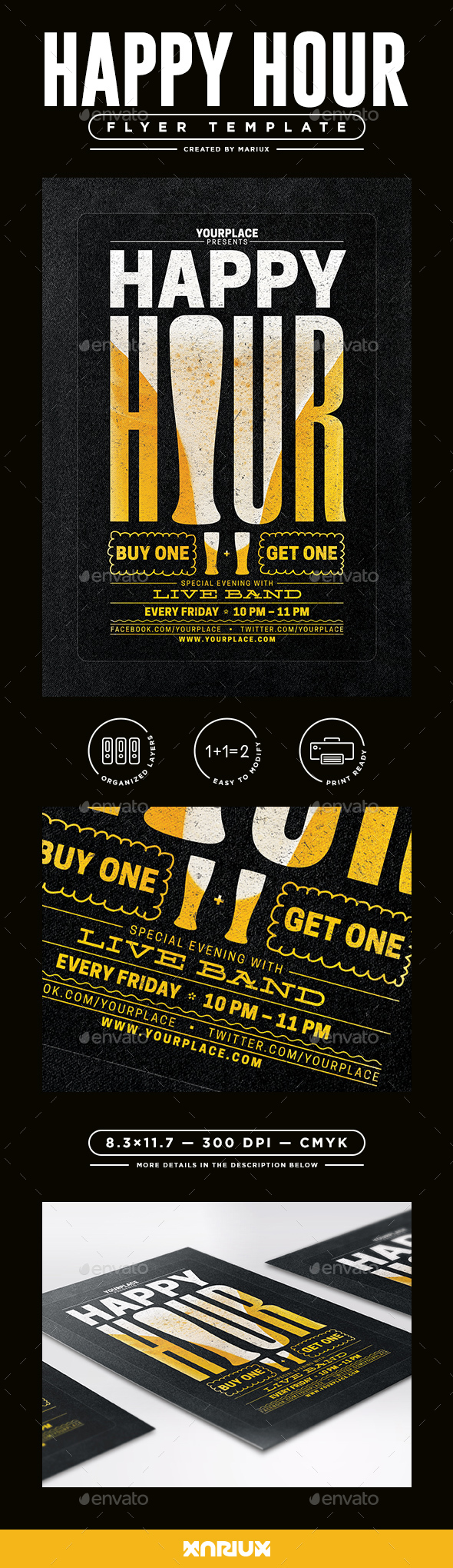 Happy Hour Flyer/Poster - Events Flyers