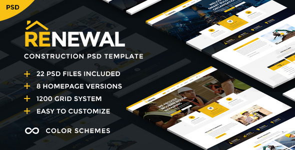 Renewal | Construction & Industrial PSD Template - Business Corporate