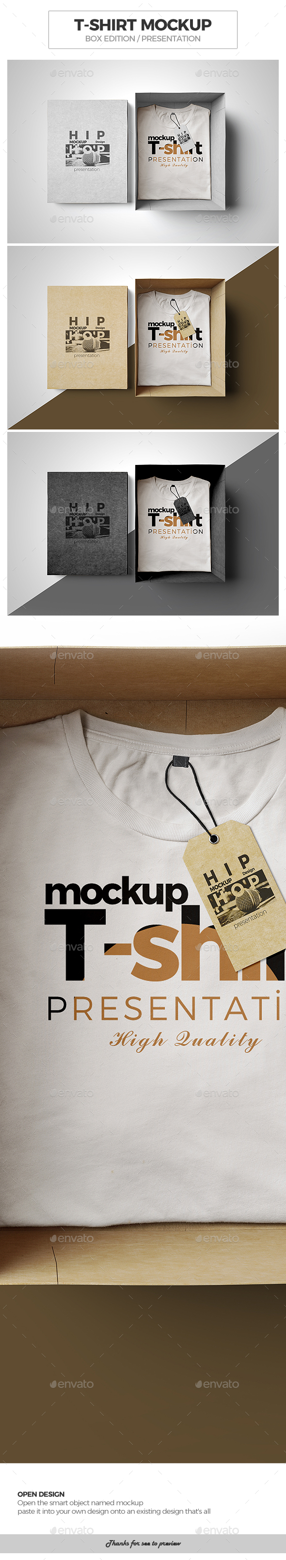 T-shirt Mockup / Box Edition - T-shirts Apparel