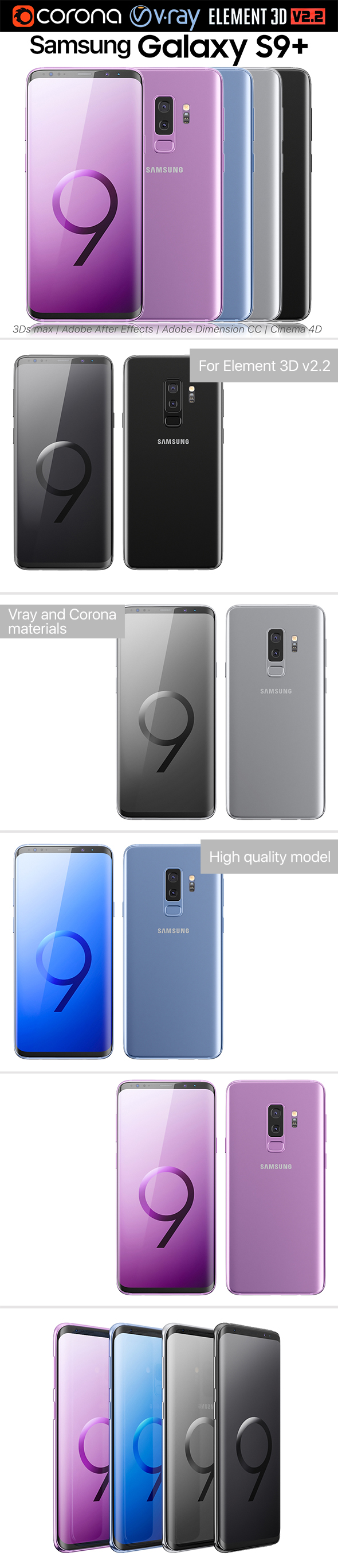Samsung Galaxy S9 - 3Docean 21656345
