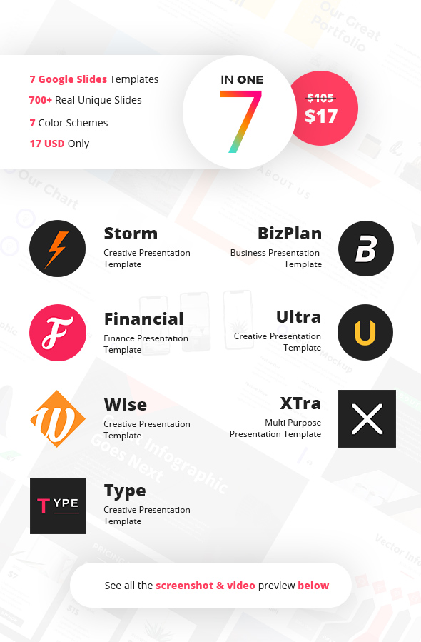 The 7 Creative Pack Google Slides Template - Google Slides Presentation Templates