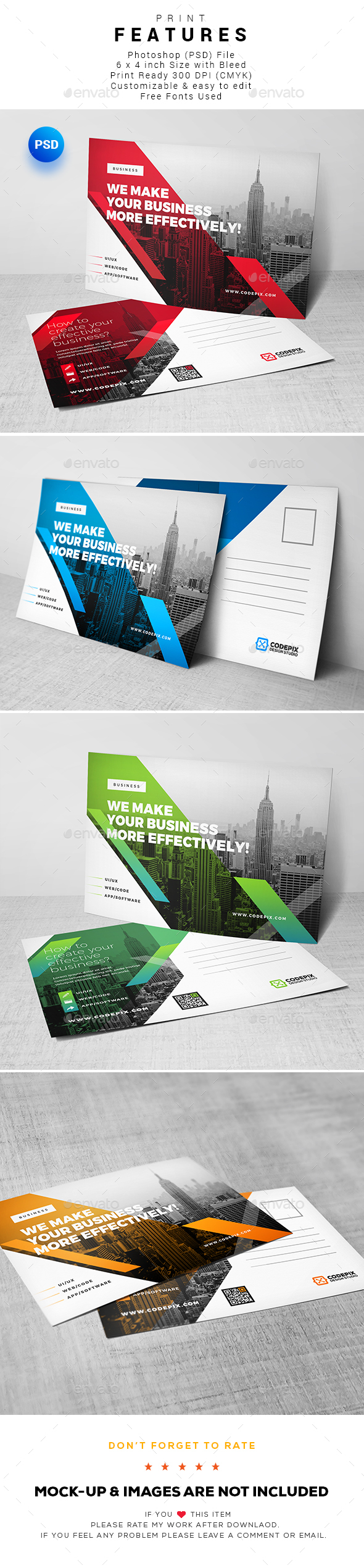 Postcard - Cards & Invites Print Templates